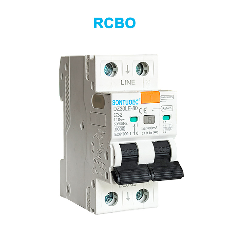 2p Leakage Current Circuit Breaker 6ka IEC61009.1standard Quality RCBO