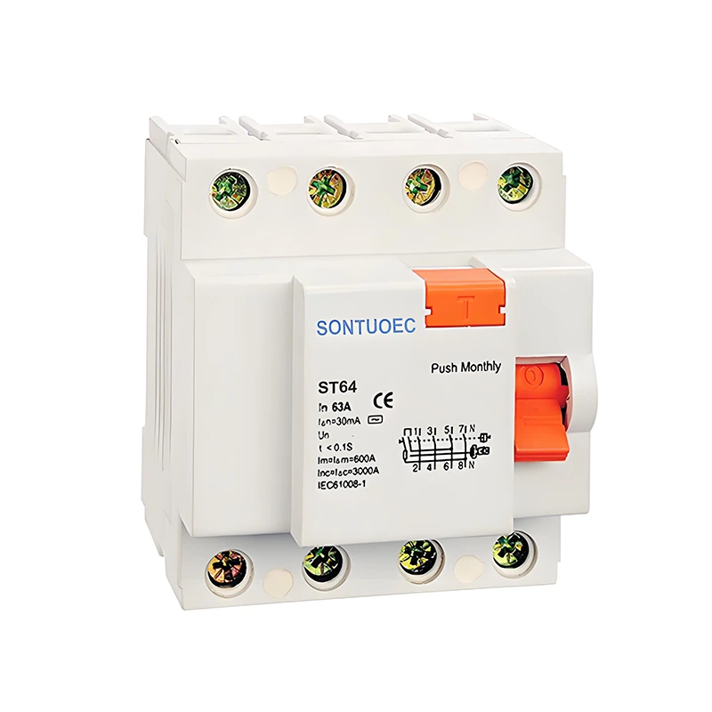 4P 63A /30mA Residual Current Circuit Breaker