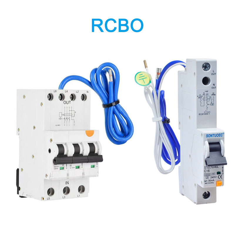 6ka 3p+N Leakage Circuit Breaker a (AC) Type RCBO with Cable