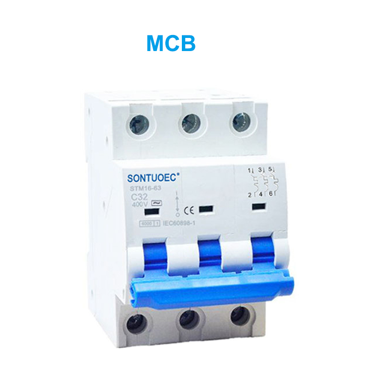 Stm16-63 Miniature Circuit Breaker 6ka 1p 2p 3p 4p 16A 230/400V MCB